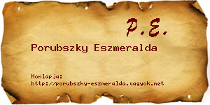 Porubszky Eszmeralda névjegykártya